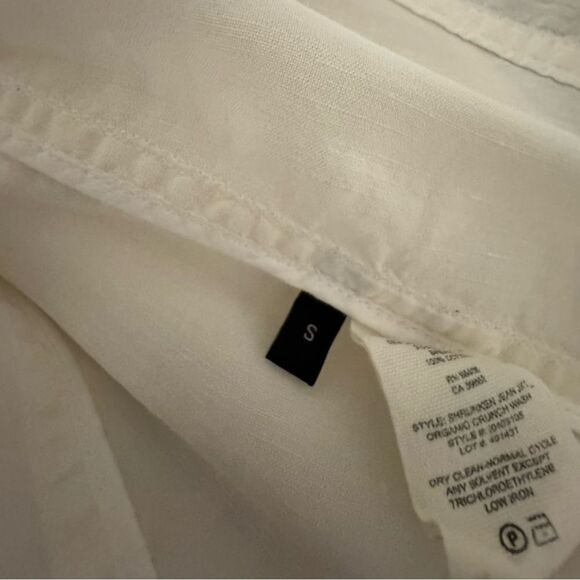 Theory Shrunken Jean Jacket in Optic White Size S - Picture 6 of 9